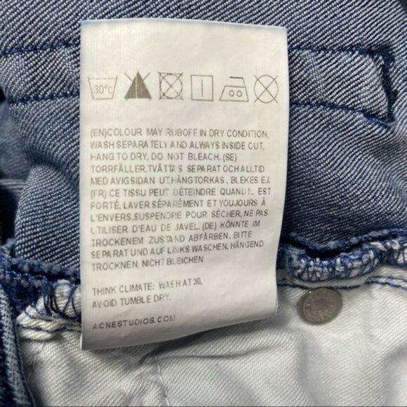 ACNE STUDIOS FLEX ATLANTIS SKINNY Jean Women Size 25 - Picture 10 of 11